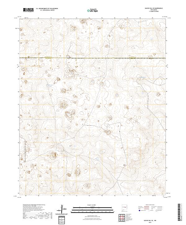US Topo 7.5-minute map for Gacho Hill SE NM