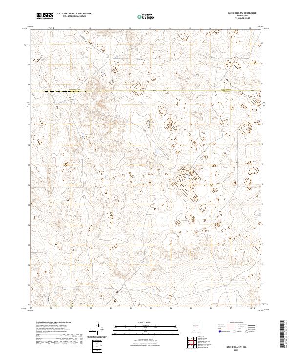 US Topo 7.5-minute map for Gacho Hill SW NM