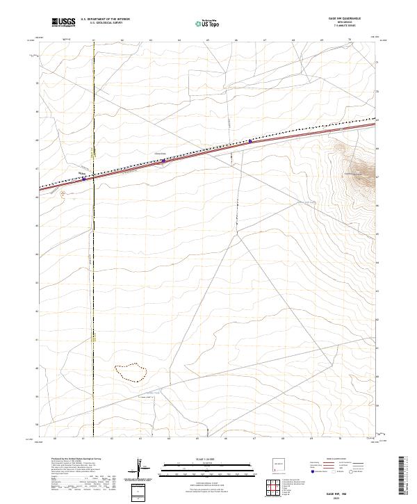 US Topo 7.5-minute map for Gage NW NM