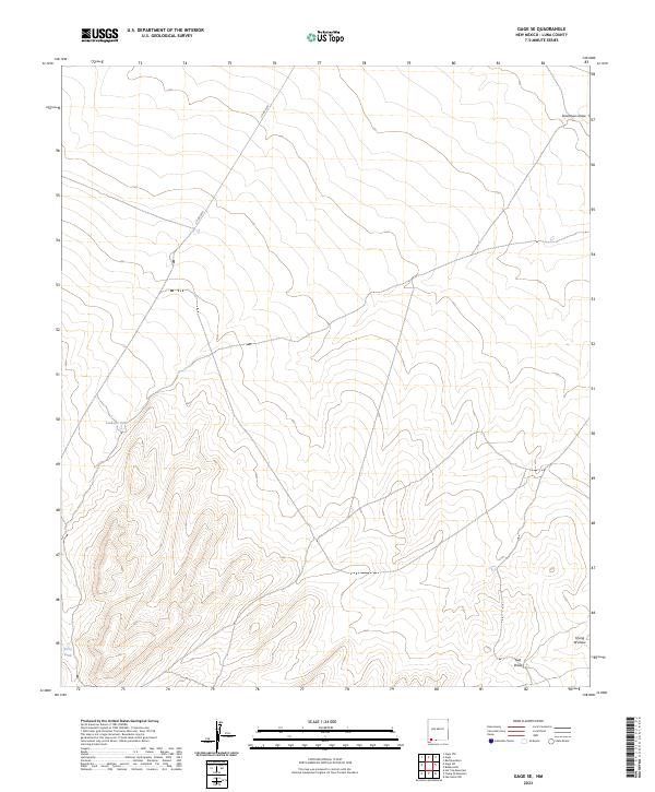US Topo 7.5-minute map for Gage SE NM