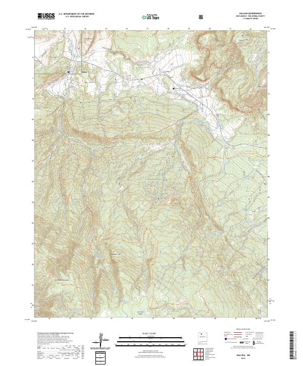 US Topo 7.5-minute map for Gallina NM