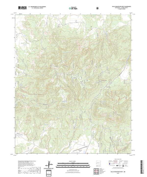 US Topo 7.5-minute map for Gallo Mountains West NM