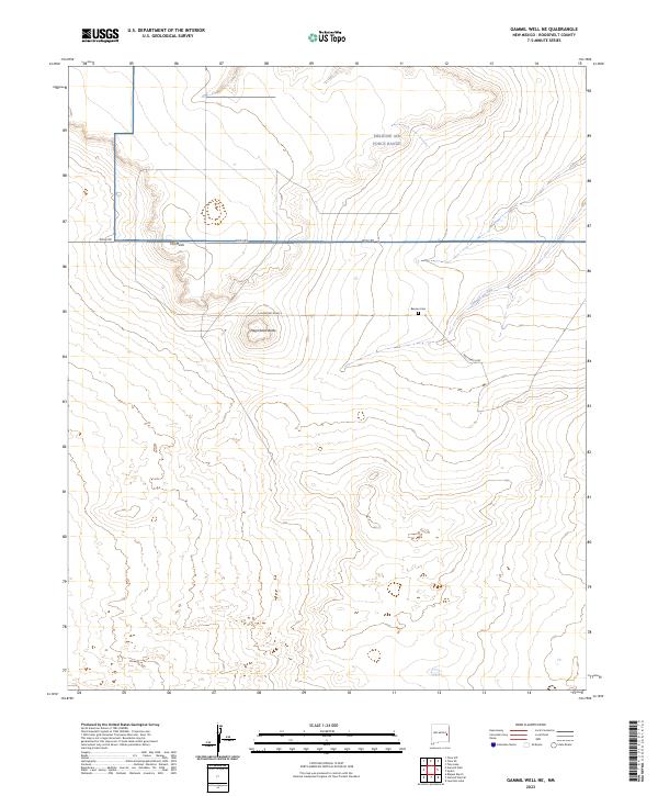 US Topo 7.5-minute map for Gammil Well NE NM