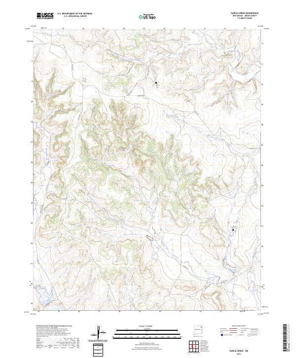 US Topo 7.5-minute map for Garcia Creek NM
