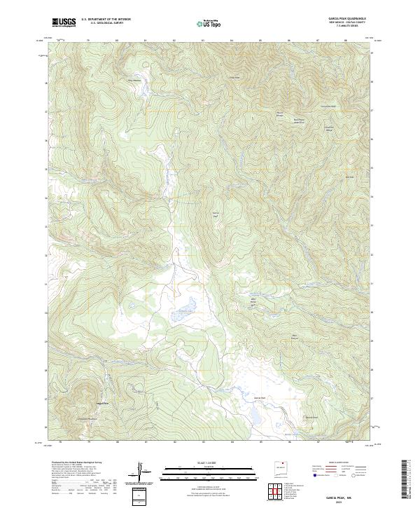 US Topo 7.5-minute map for Garcia Peak NM