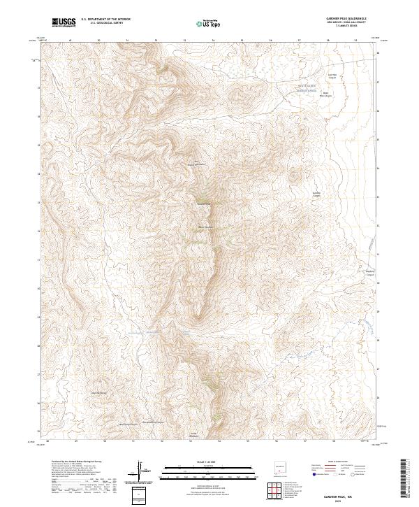US Topo 7.5-minute map for Gardner Peak NM