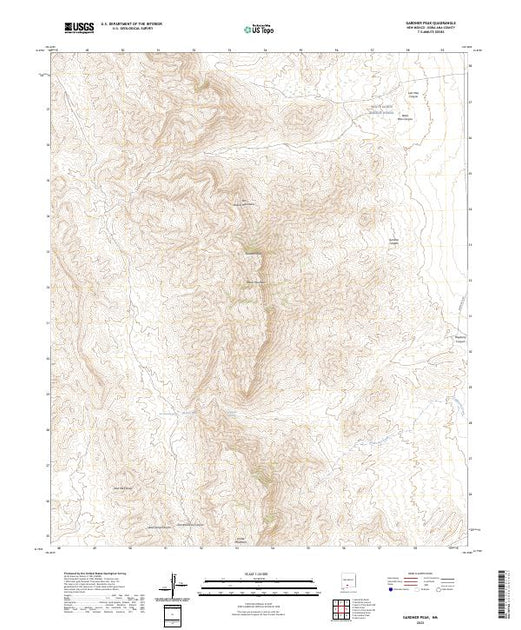 US Topo 7.5-minute map for Gardner Peak NM – American Map Store