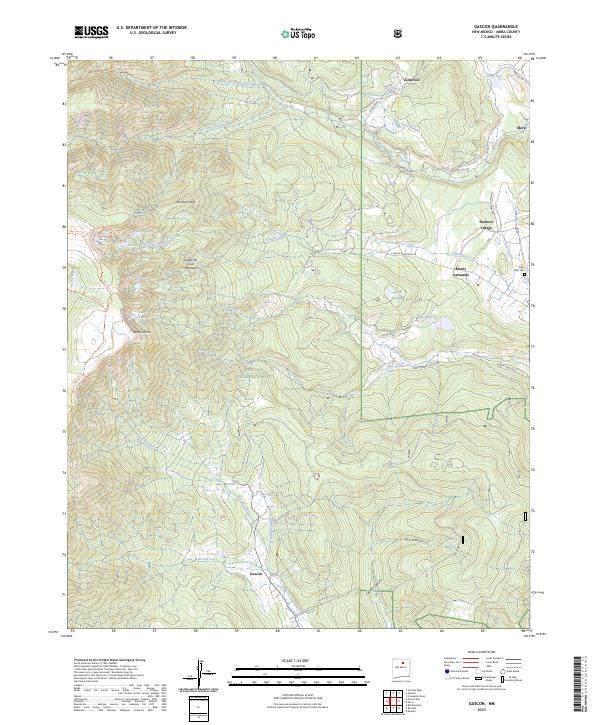 US Topo 7.5-minute map for Gascon NM
