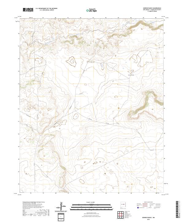 US Topo 7.5-minute map for George Ranch NM