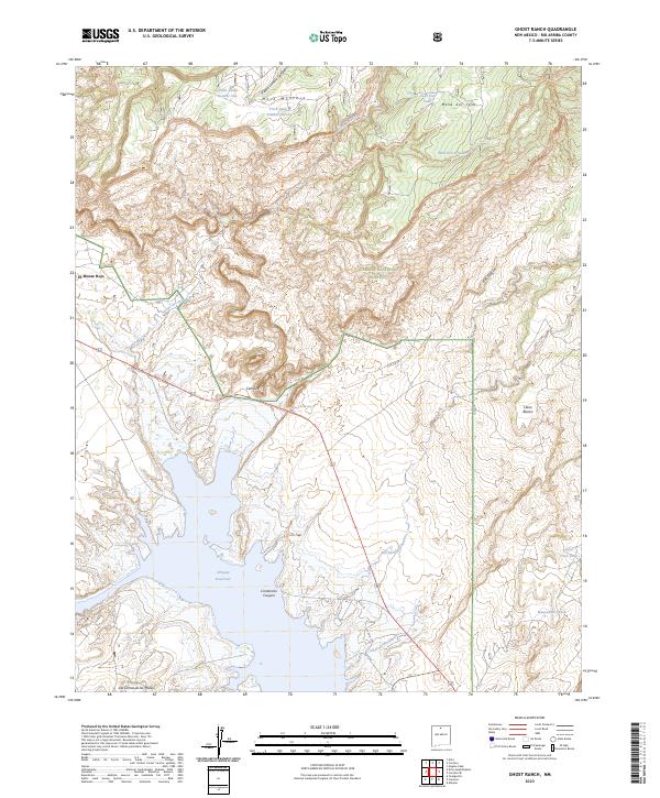 US Topo 7.5-minute map for Ghost Ranch NM