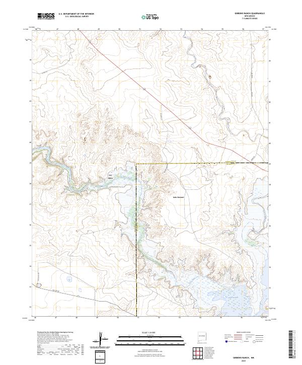 US Topo 7.5-minute map for Gibbons Ranch NM