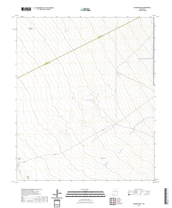 US Topo 7.5-minute map for Gilmore Draw NM