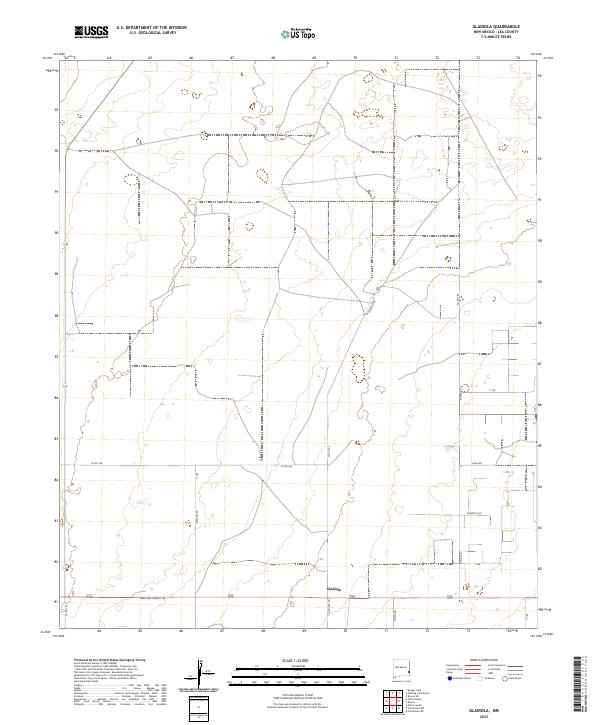 US Topo 7.5-minute map for Gladiola NM