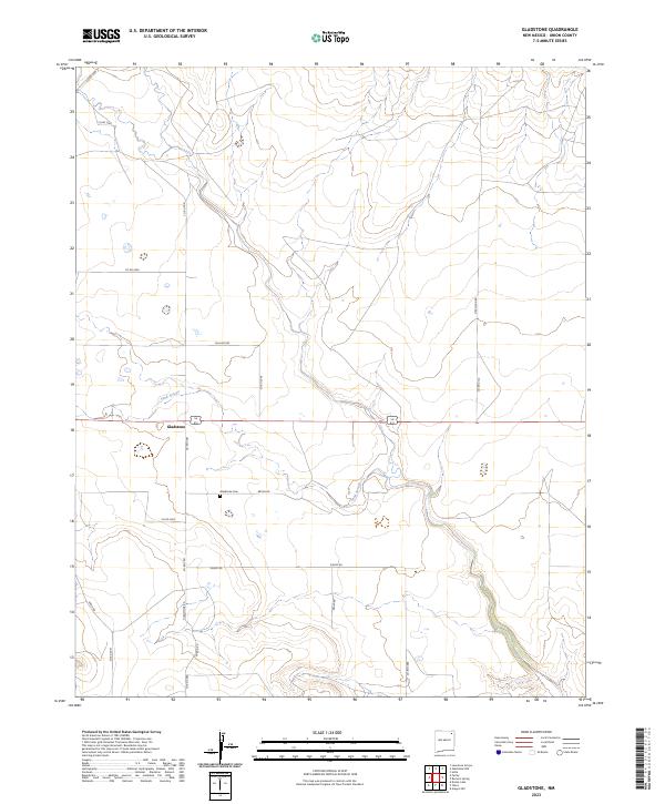 US Topo 7.5-minute map for Gladstone NM