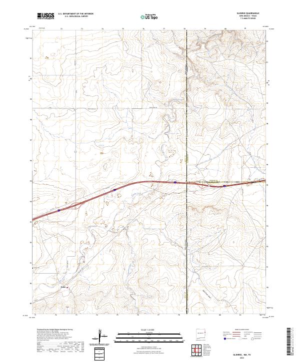 US Topo 7.5-minute map for Glenrio NMTX
