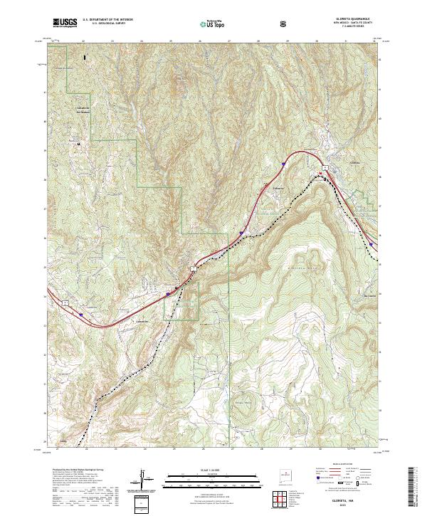 US Topo 7.5-minute map for Glorieta NM
