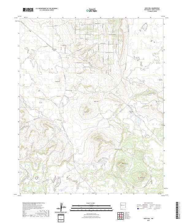 US Topo 7.5-minute map for Goat Hill NM