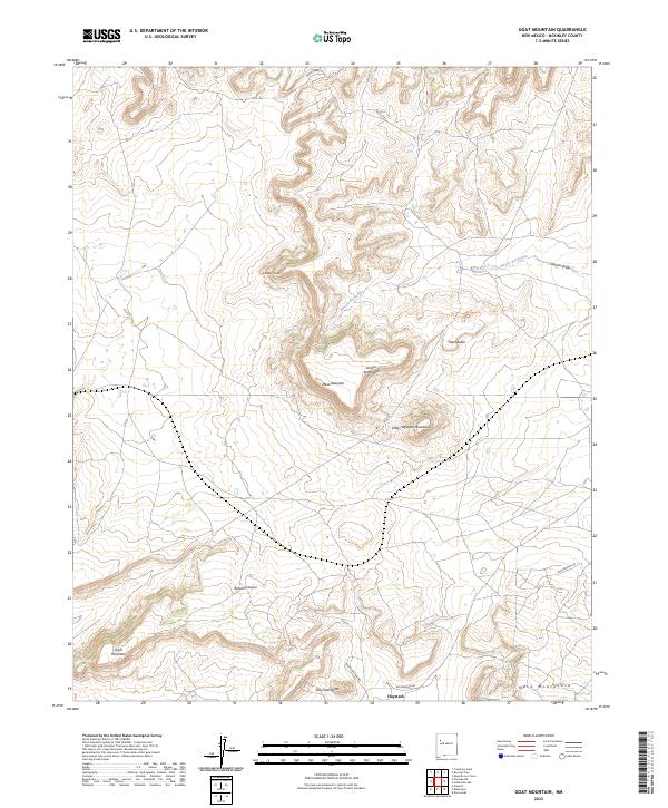 US Topo 7.5-minute map for Goat Mountain NM