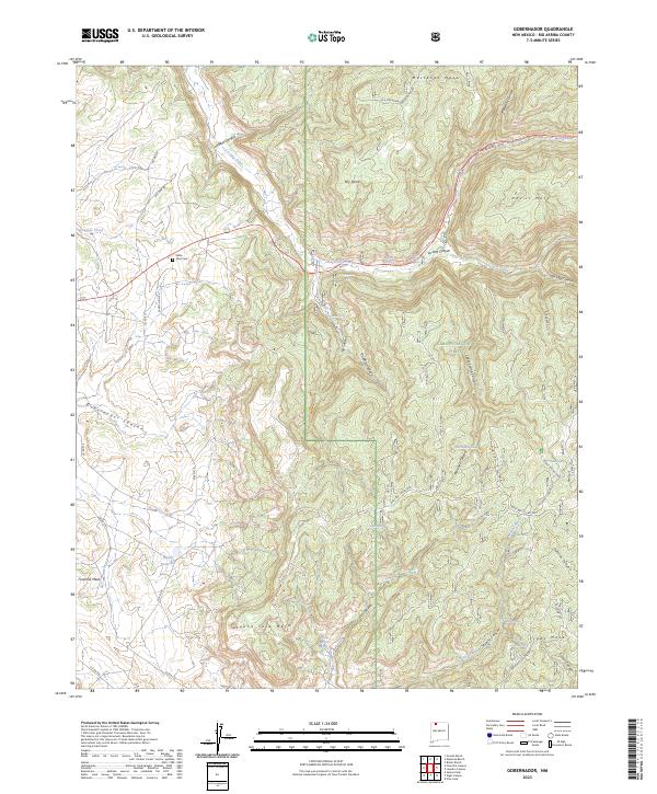 US Topo 7.5-minute map for Gobernador NM