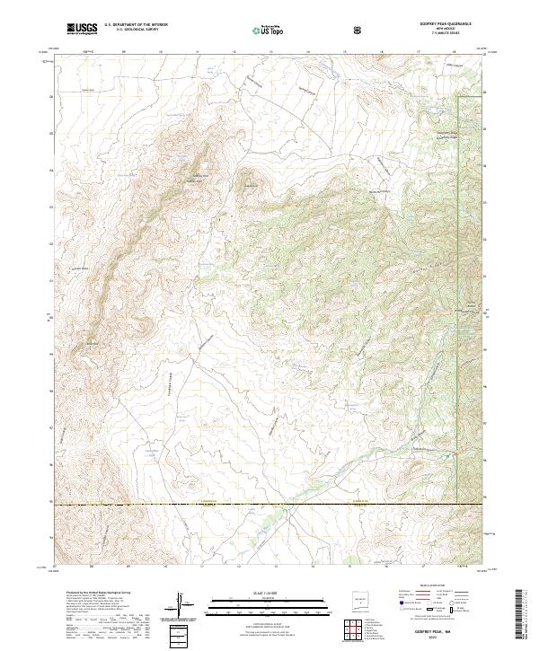 US Topo 7.5-minute map for Godfrey Peak NM