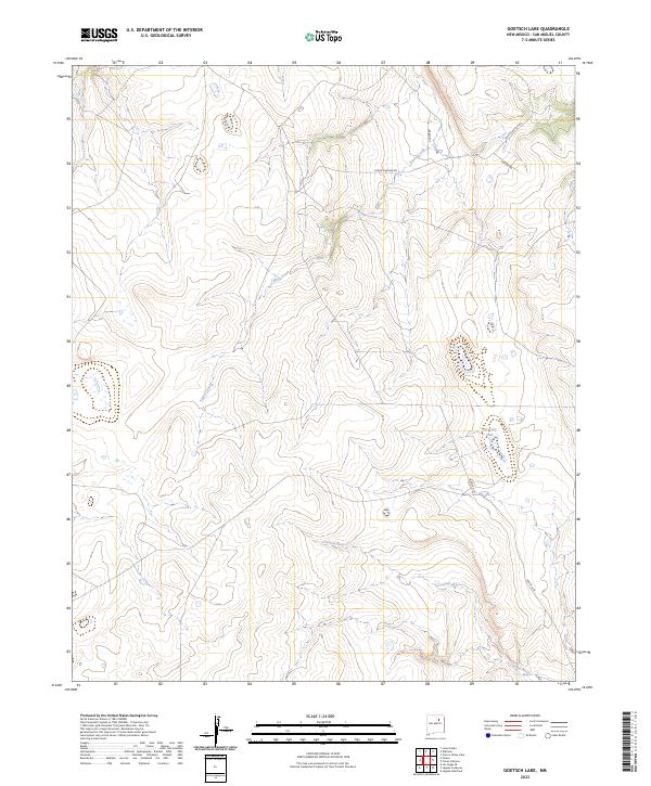 US Topo 7.5-minute map for Goetsch Lake NM