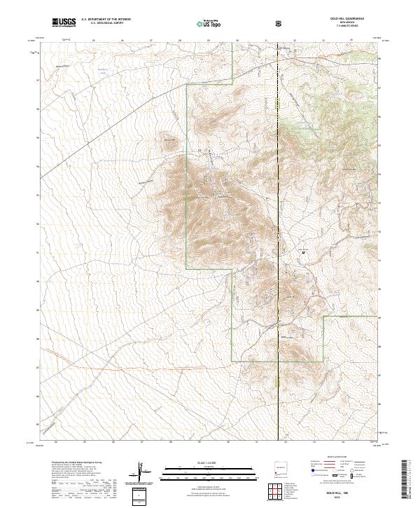 US Topo 7.5-minute map for Gold Hill NM