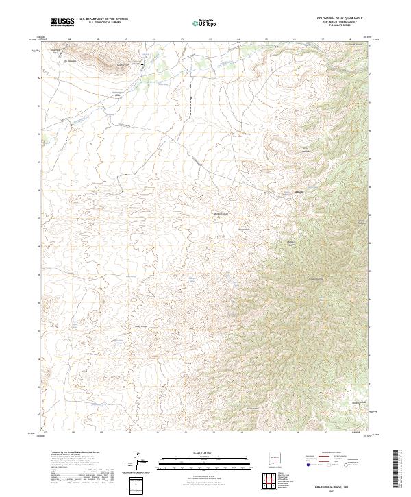 US Topo 7.5-minute map for Golondrina Draw NM