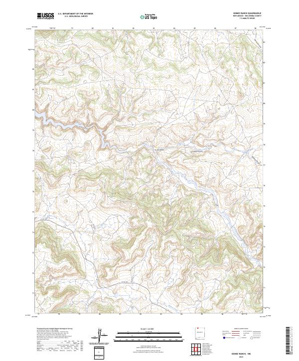 US Topo 7.5-minute map for Gomez Ranch NM