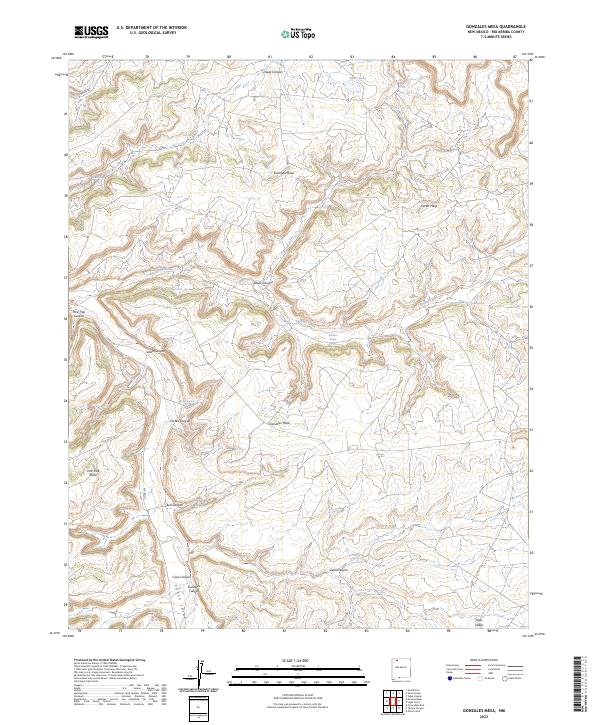 US Topo 7.5-minute map for Gonzales Mesa NM