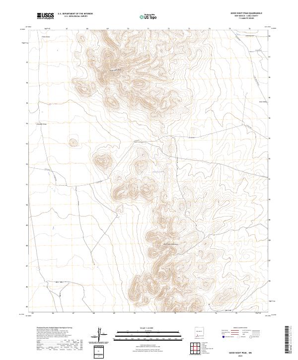 US Topo 7.5-minute map for Good Sight Peak NM