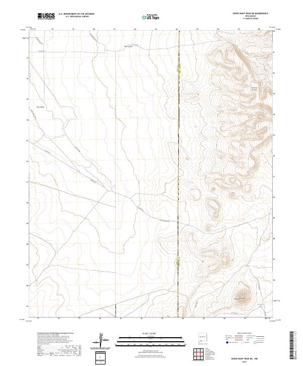 US Topo 7.5-minute map for Good Sight Peak NE NM