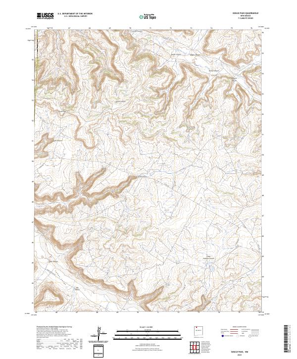 US Topo 7.5-minute map for Gould Pass NM
