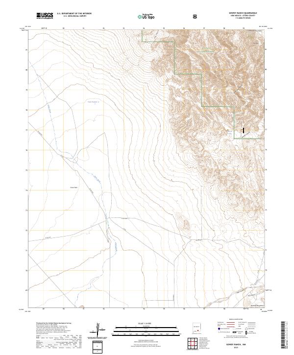 US Topo 7.5-minute map for Gowdy Ranch NM