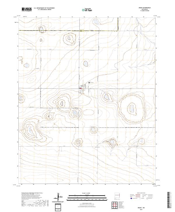 US Topo 7.5-minute map for Grady NM
