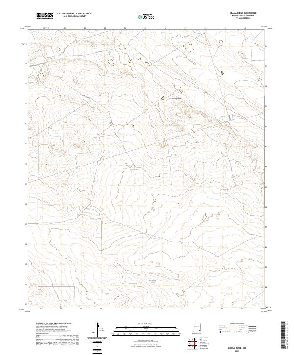 US Topo 7.5-minute map for Grama Ridge NM