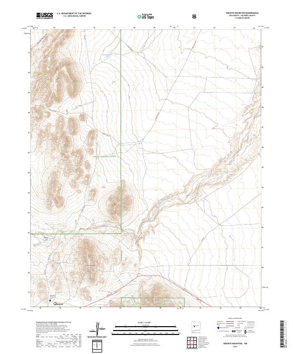 US Topo 7.5-minute map for Granite Mountain NM