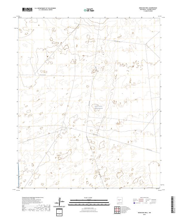 US Topo 7.5-minute map for Granjean Well NM