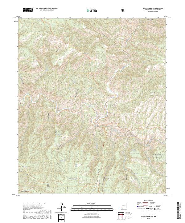 US Topo 7.5-minute map for Granny Mountain NM