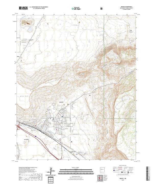 US Topo 7.5-minute map for Grants NM