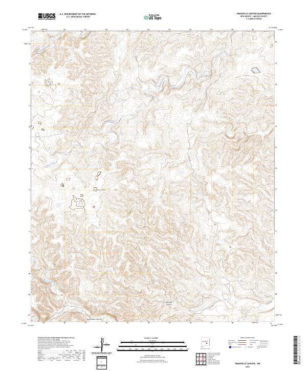 US Topo 7.5-minute map for Granville Canyon NM