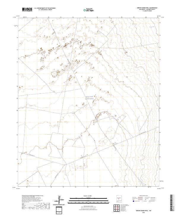 US Topo 7.5-minute map for Greens Baber Well NM