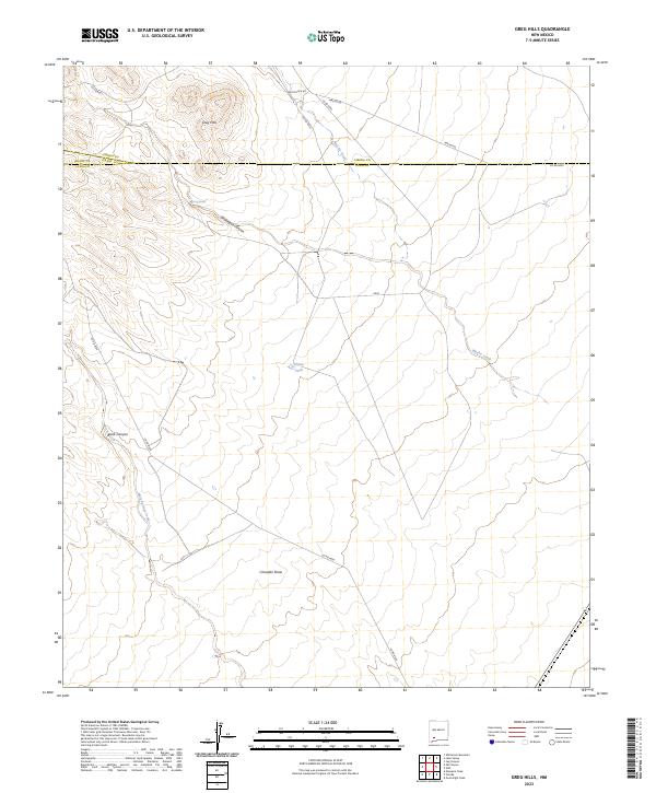 US Topo 7.5-minute map for Greg Hills NM