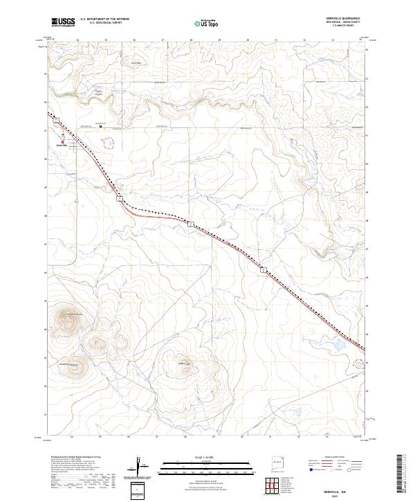 US Topo 7.5-minute map for Grenville NM