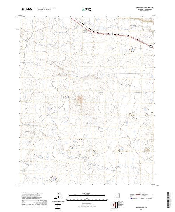 US Topo 7.5-minute map for Grenville SW NM