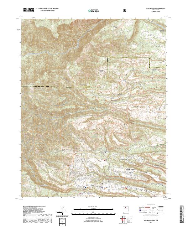 US Topo 7.5-minute map for Guaje Mountain NM