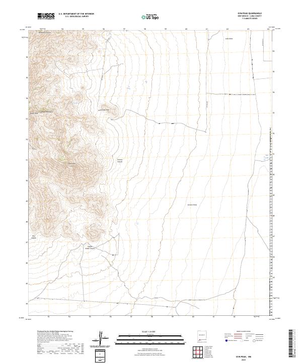 US Topo 7.5-minute map for Gym Peak NM