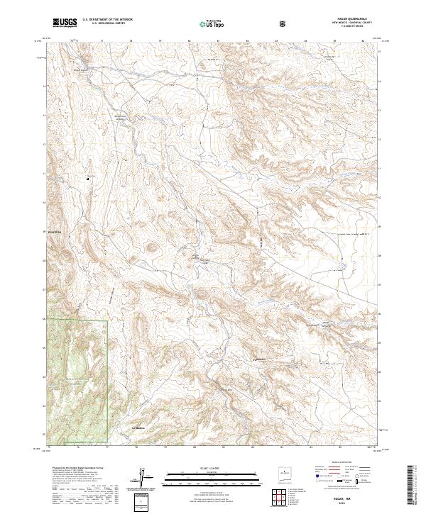 US Topo 7.5-minute map for Hagan NM