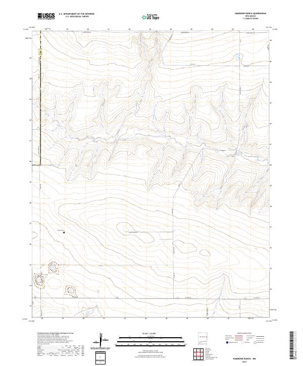 US Topo 7.5-minute map for Hammond Ranch NM