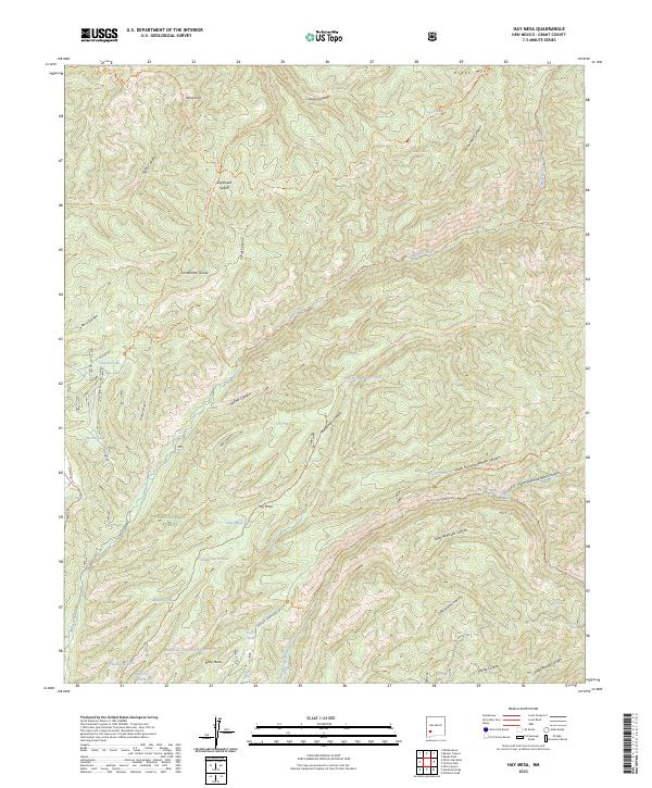 US Topo 7.5-minute map for Hay Mesa NM
