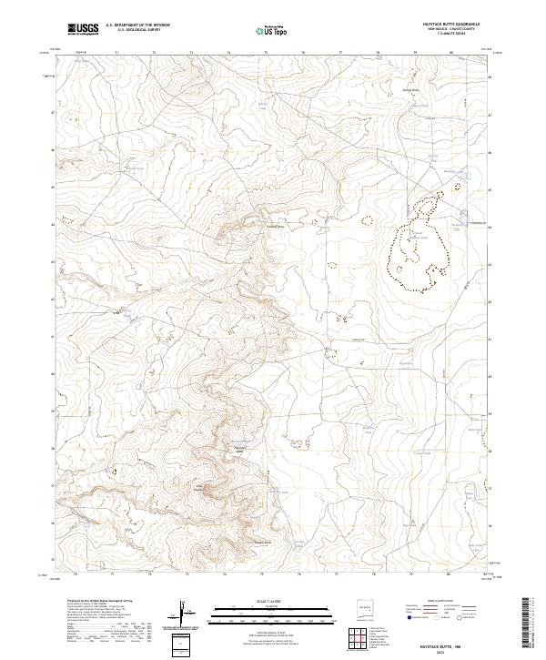 US Topo 7.5-minute map for Haystack Butte NM